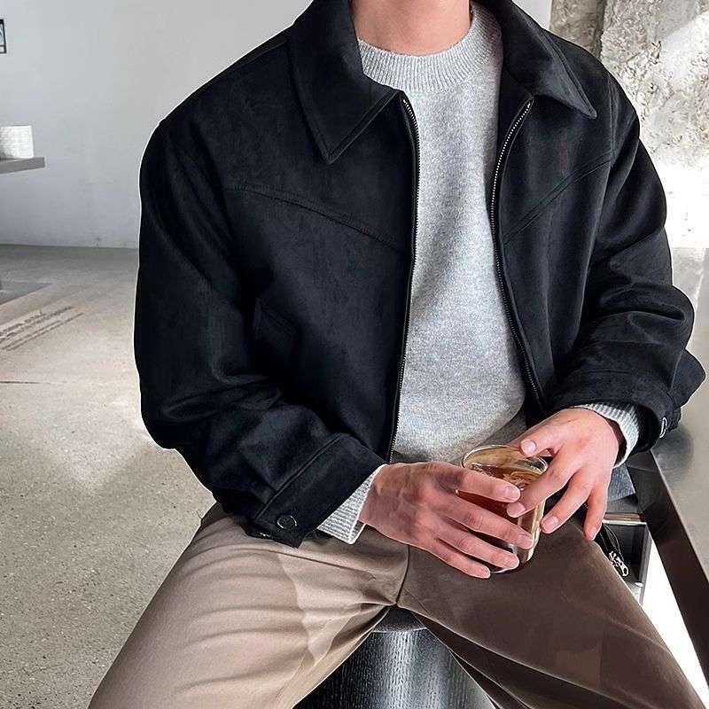 Giacca Elegante in finta pelle di Camoscio