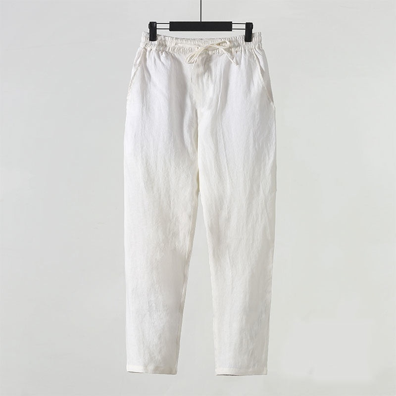 Pantaloni di Lino alla Caviglia