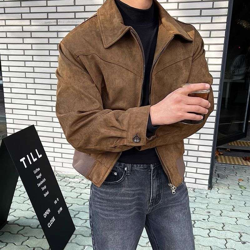 Giacca Elegante in finta pelle di Camoscio