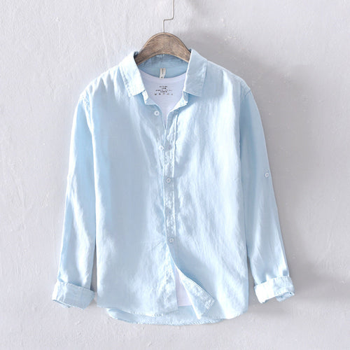 Camicia in Lino Bianca - Old Money®