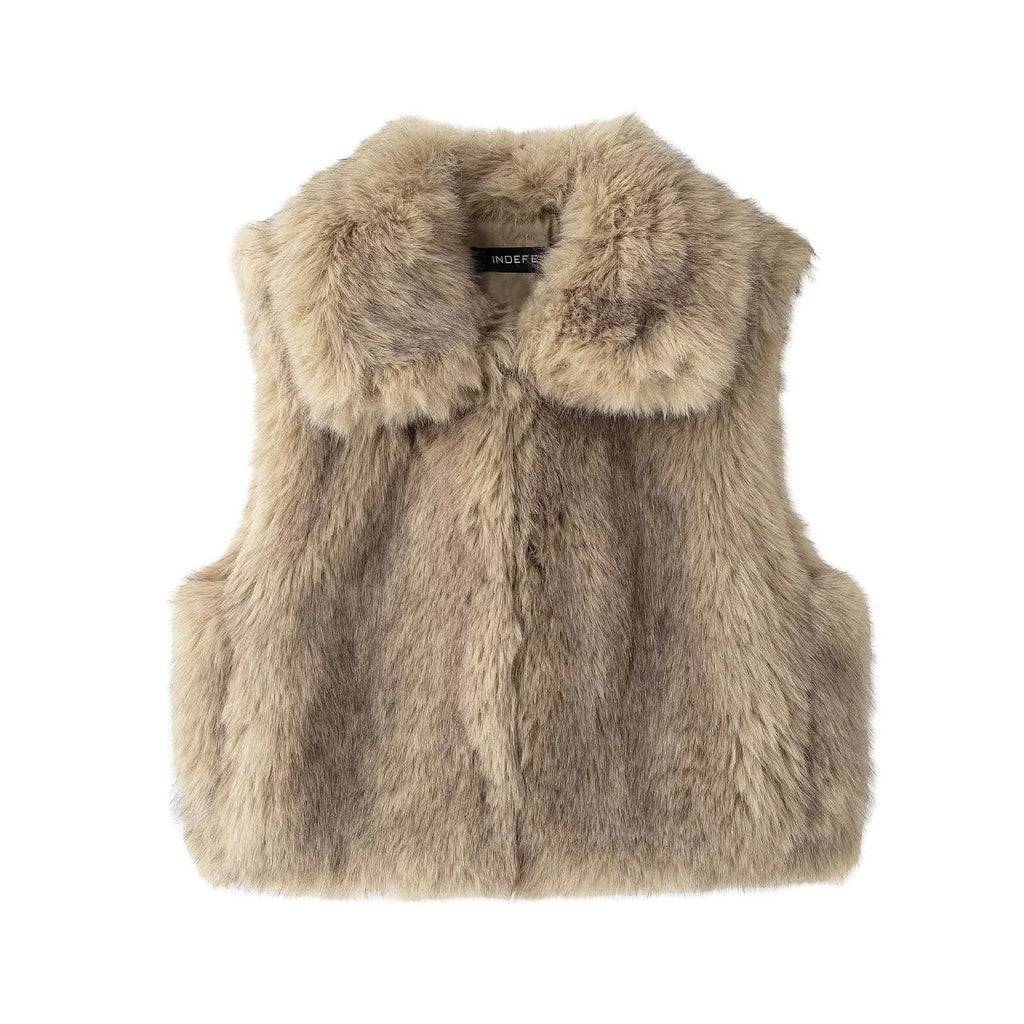 Gilet Smanicato Pelliccia Donna