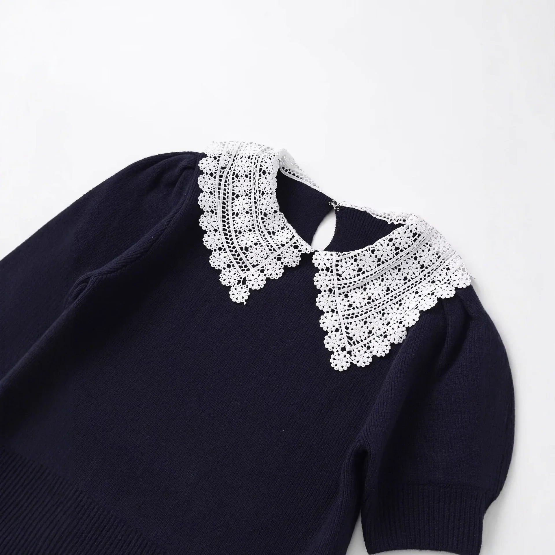 Maglione Donna con Colletto Pizzo