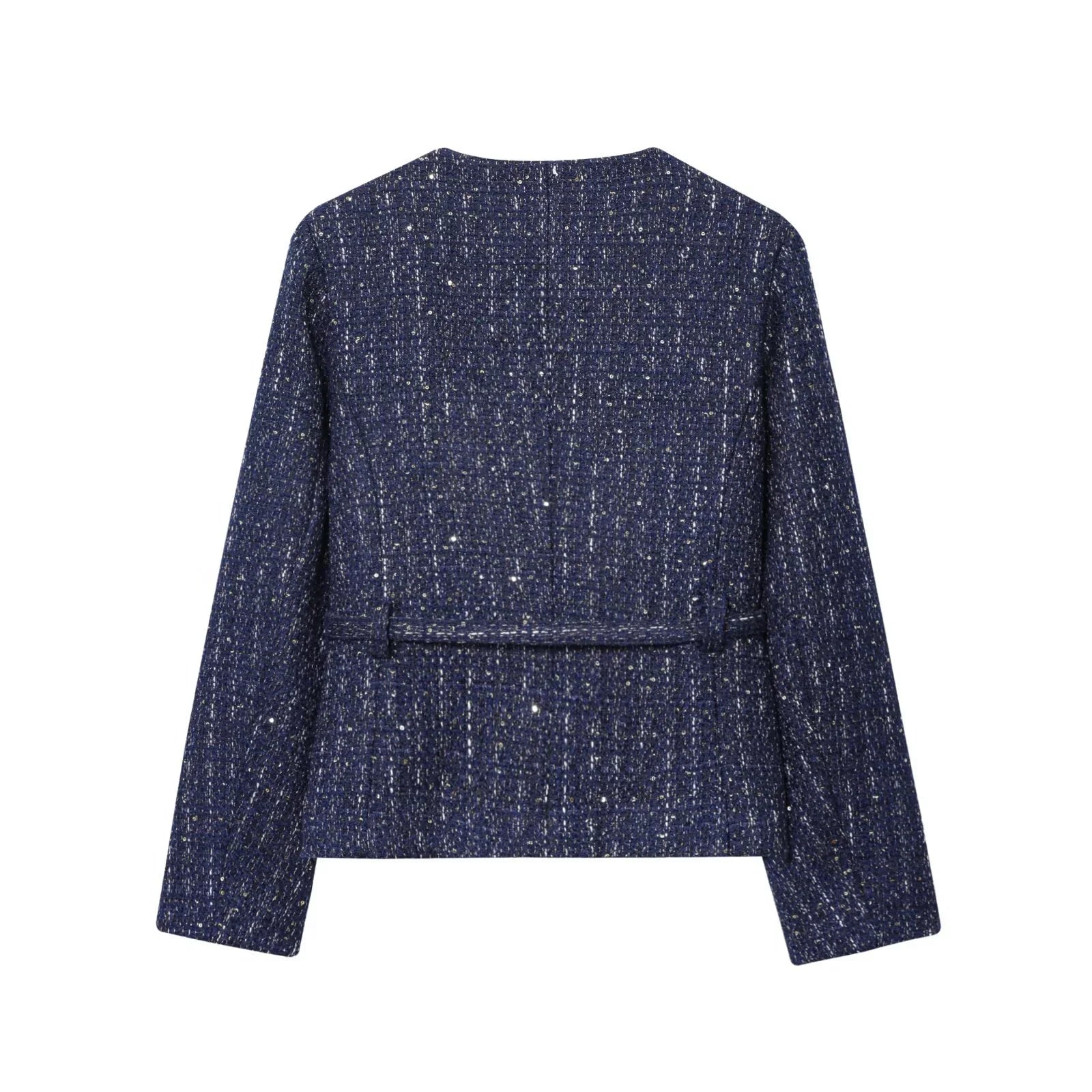 Giacca in Tweed Blu Navy Donna