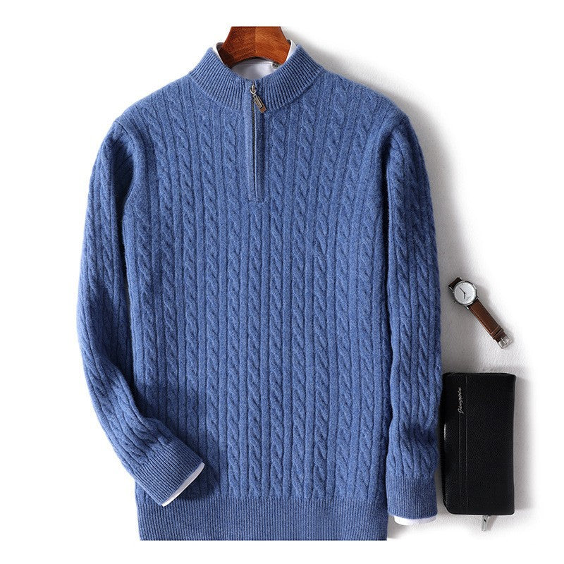 Maglione in Lana Merino Zip - Old Money®