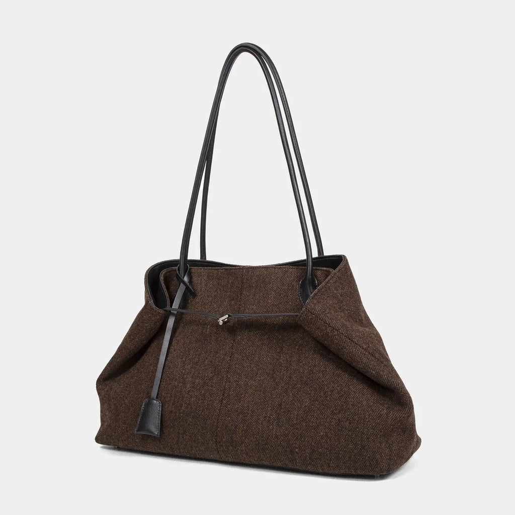 Borsa Donna Effetto Lana Marrone