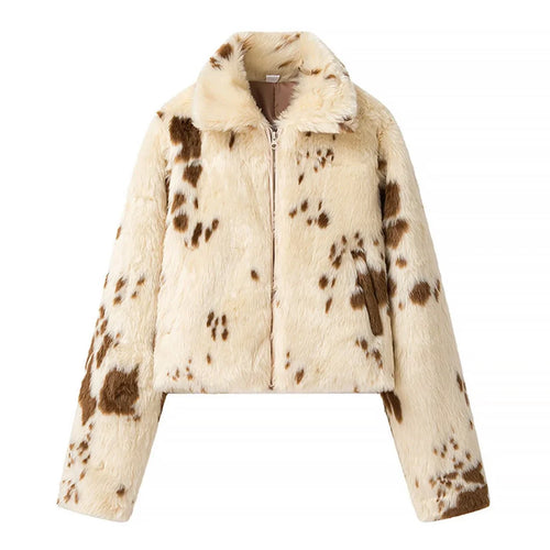 Cappotto Corto Donna Maculato