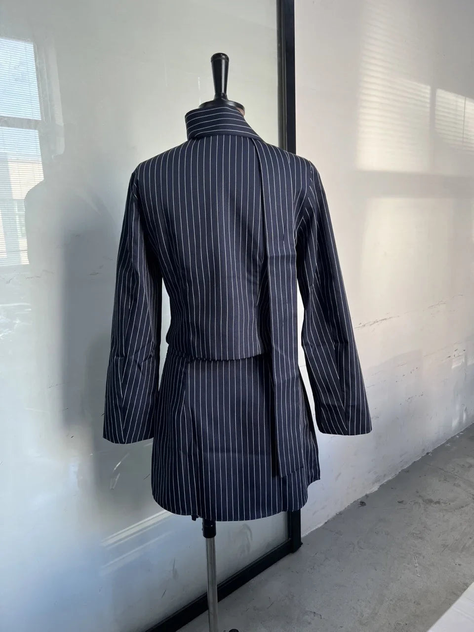 Completo Giacca e Gonna Gessato Donna