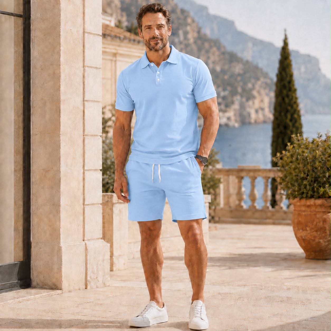 The Valmont Signature Set — Polo & Shorts
