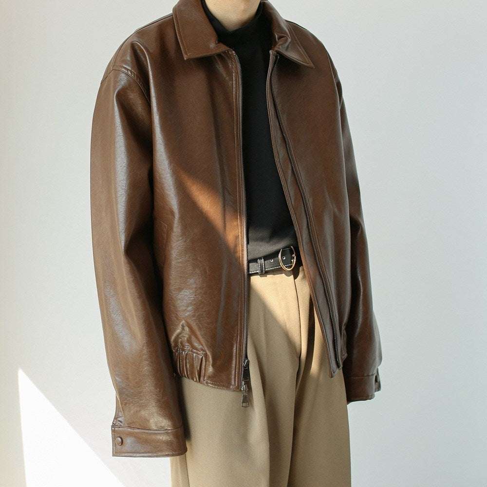Giacca Casual in pelle Uomo