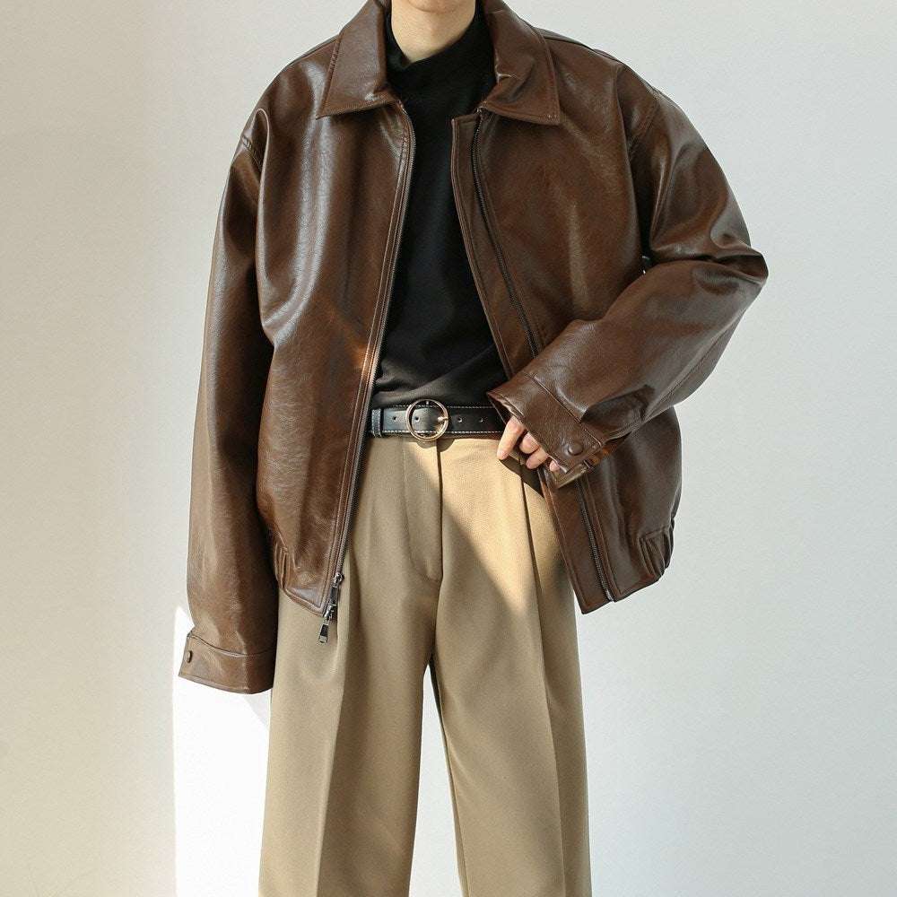Giacca Casual in pelle Uomo