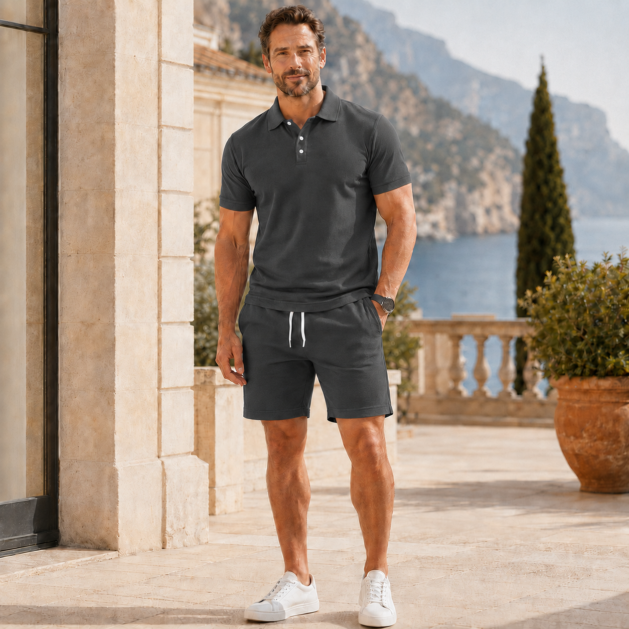 The Valmont Signature Set — Polo & Shorts