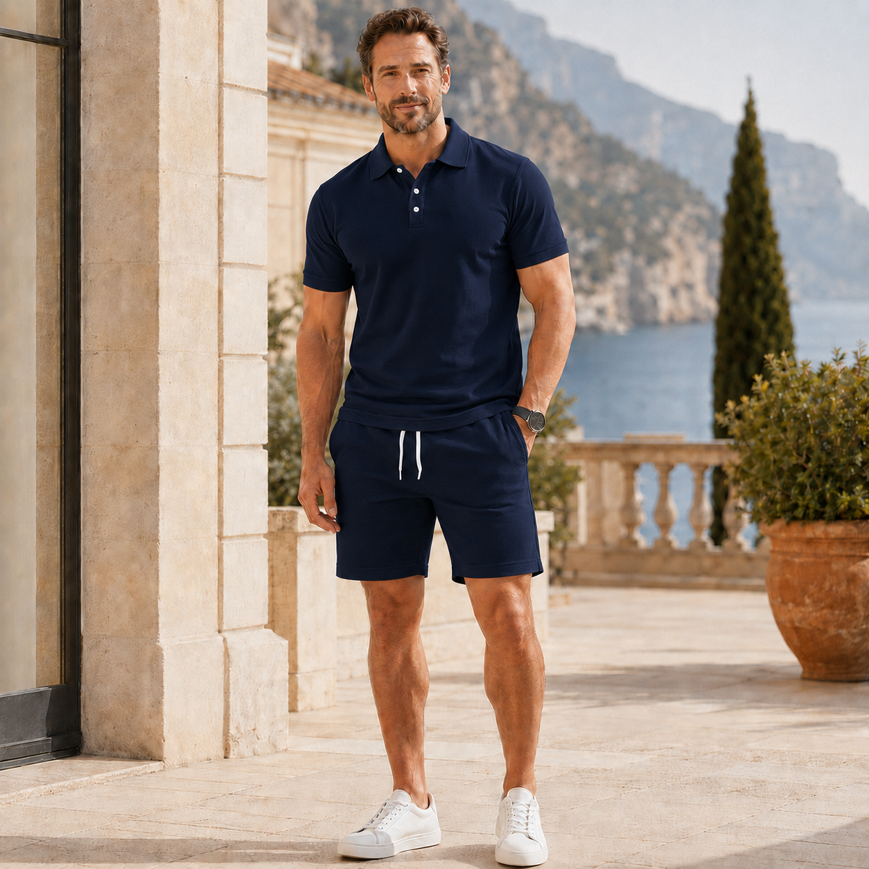 The Valmont Signature Set — Polo & Shorts